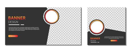 Banner design template. illustration vector