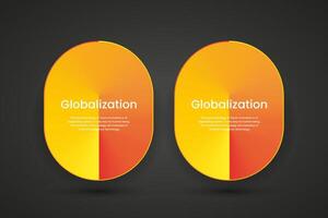 Collection of two gradient yellow and red buttons for user interface-UI. 2 buttons style in yellow corlor template vector