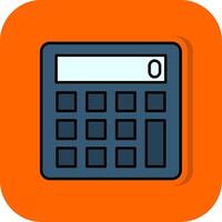 Calculato Filled Orange background Icon vector