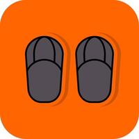 Sandals Filled Orange background Icon vector