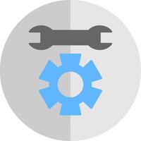 Technical Support Flat Scale Icon vector