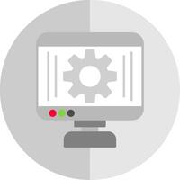Monitor Flat Scale Icon vector