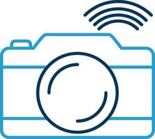 Camera Line Blue Two Color Icon vector