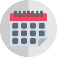 calendario plano escala icono vector