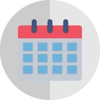 Calendar Flat Scale Icon vector