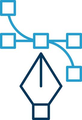 Line Blue Two Color Icon