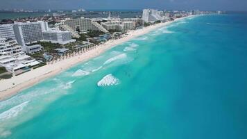 antenne visie van Cancun hotel zone video
