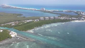 antenn se av punta nizuc, på cancun hotell zon video