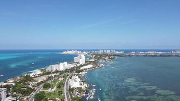 antenne visie van Cancun hotel zone video