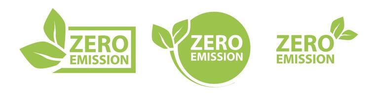 Zero Emission Net zero icon vector