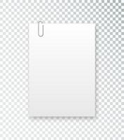 Blank paper sheet in A4 vector
