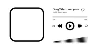 Music player Song plaque with vector