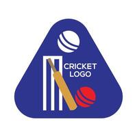diseño de logotipo de críquet vector