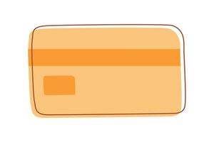 Yellow Credit Card on White Background vector