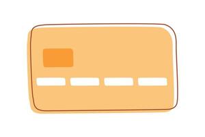 Orange Credit Card on White Background vector