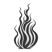 Silhouette Fire flame flare blaze black color only png