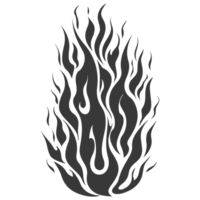 Silhouette Fire flame flare blaze black color only png