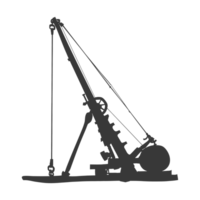 Silhouette Giant Sling Trebuchet full black color only png