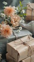 regalos y flores celebracion foto