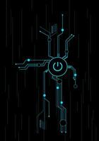 Futuristic circuit board technology background vector