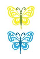 Flying butterfly on a white background. vector