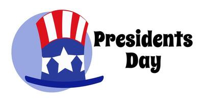 Presidents Day, simple horizontal poster or banner design about the third Monday of February vector