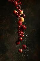 Studio-Lit Falling Fruit Banner photo