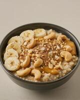 Nut Butter Banana Oat Bowl Delight photo