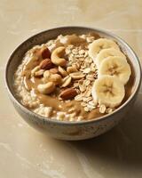 Nut Butter Banana Oat Bowl Delight photo