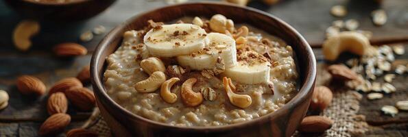 Nut Butter Banana Oat Bowl Delight photo