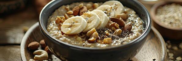 Nut Butter Banana Oat Bowl Delight photo