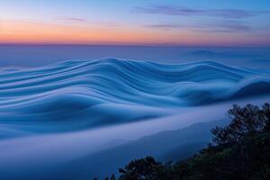 Mountain Fog Landscape View photo