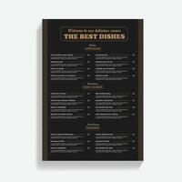 Restaurant food menu design Template vector