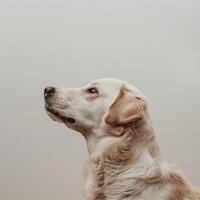 Minimalistic Dog Sideview with Copyspace photo