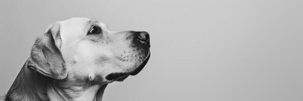 Minimalistic Dog Sideview with Copyspace photo