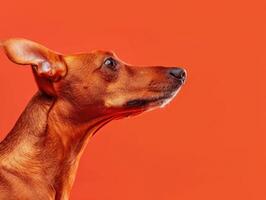 Minimalistic Dog Sideview with Copyspace photo