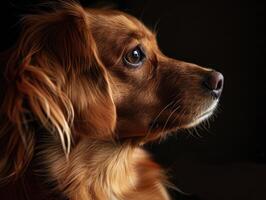 Minimalistic Dog Sideview with Copyspace photo