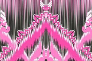 Bohemian Chic Handmade Ikat Fabric Pattern Unveiling Timeless Asian Tradition and Artistry. vector