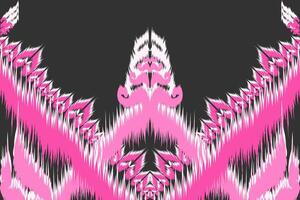 Bohemian Chic Handmade Ikat Fabric Pattern Unveiling Timeless Asian Tradition and Artistry. vector