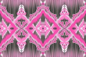 Bohemian Chic Handmade Ikat Fabric Pattern Unveiling Timeless Asian Tradition and Artistry. vector