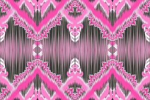 Bohemian Chic Handmade Ikat Fabric Pattern Unveiling Timeless Asian Tradition and Artistry. vector