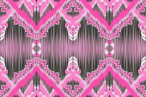 Bohemian Chic Handmade Ikat Fabric Pattern Unveiling Timeless Asian Tradition and Artistry. vector