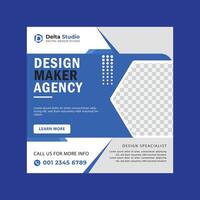 digital márketing agencia póster para negocio vector