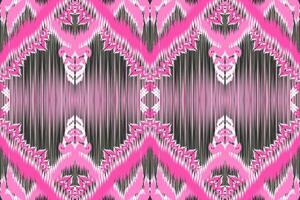 Bohemian Chic Handmade Ikat Fabric Pattern Unveiling Timeless Asian Tradition and Artistry. vector