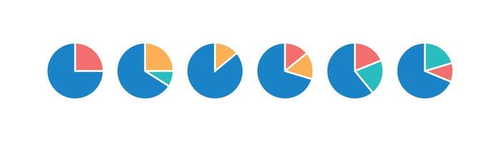 Business data market elements dot bar pie charts diagrams icon set. illustration design. vector