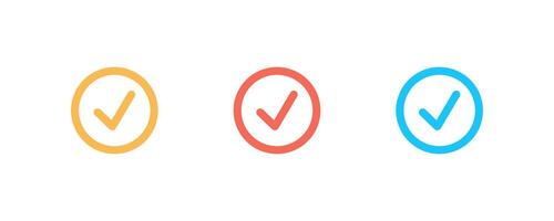 Check mark icon flat. illustration design. vector