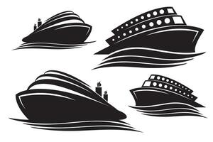 Download Cruise ship silhouette Art, Icons, and Graphics vector