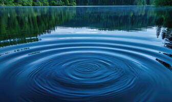 A gentle breeze causing ripples on the surface of a spring lake photo