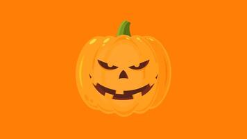 Smiling Evil Halloween Pumpkin Cartoon Character video