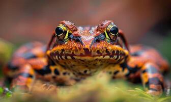 Close-up portrait of a Rana arvalis photo